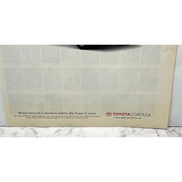 1997 Toyota Corolla Print Ad Vintage 90s Economy Car I Love What You Do For Me - Picture 5 of 5